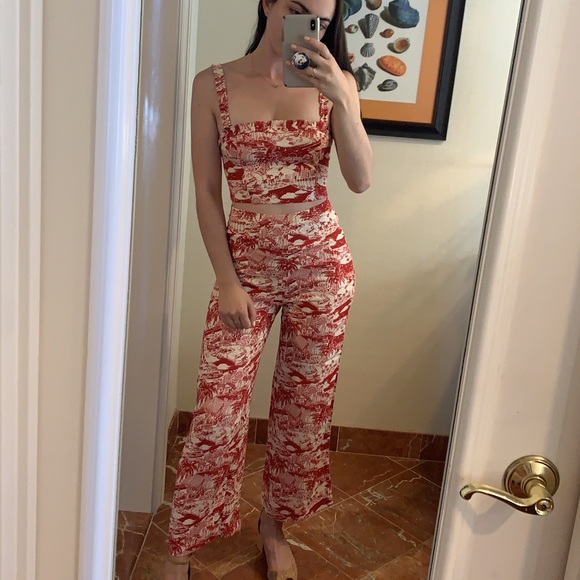 Reformation printed crop top and pant set - Picture 5 of 5